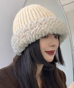 miniministore 帽子 ハット ニット バケットハット ボア異素材 秋冬 レディース