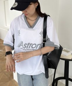 Discoat ブラウス シャツ 「ユニセックス」配色ナイロン半袖スウェットシャツ「WEB限定」 レディース メンズ