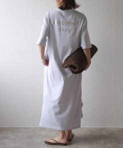 Bonjour Sagan 「Bonjour Sagan」 「each」Tシャツワンピース M ライトグレー レディース