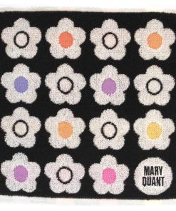 MARY QUANT マリークヮント　タオルハンカチ　カラフル　デイジー　ブラック