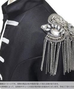 肩章 １個単品売り シルバー ビジュー 貴族 王子様 ミリタリー 衣装 ステージ衣装 ハロウィン 文化祭