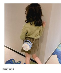 キッズバッグ ショルダー 女の子 チェーンバッグ ポシェット ミニ 花柄 ショルダーバッグ 丸型 キッズ 小学生 子供用 幼稚園 軽量 斜めがけ 幼児 かばん おしゃ